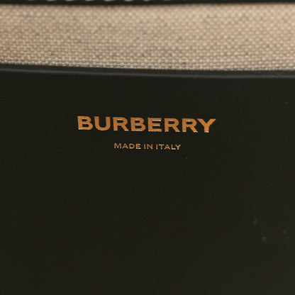 Burberry Calfskin Monogram Motif TB Medium Soft Tote Black 6 of 9