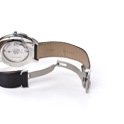 Cartier Stainless Steel Alligator 41mm Drive De Automatic Watch Black 7 of 8