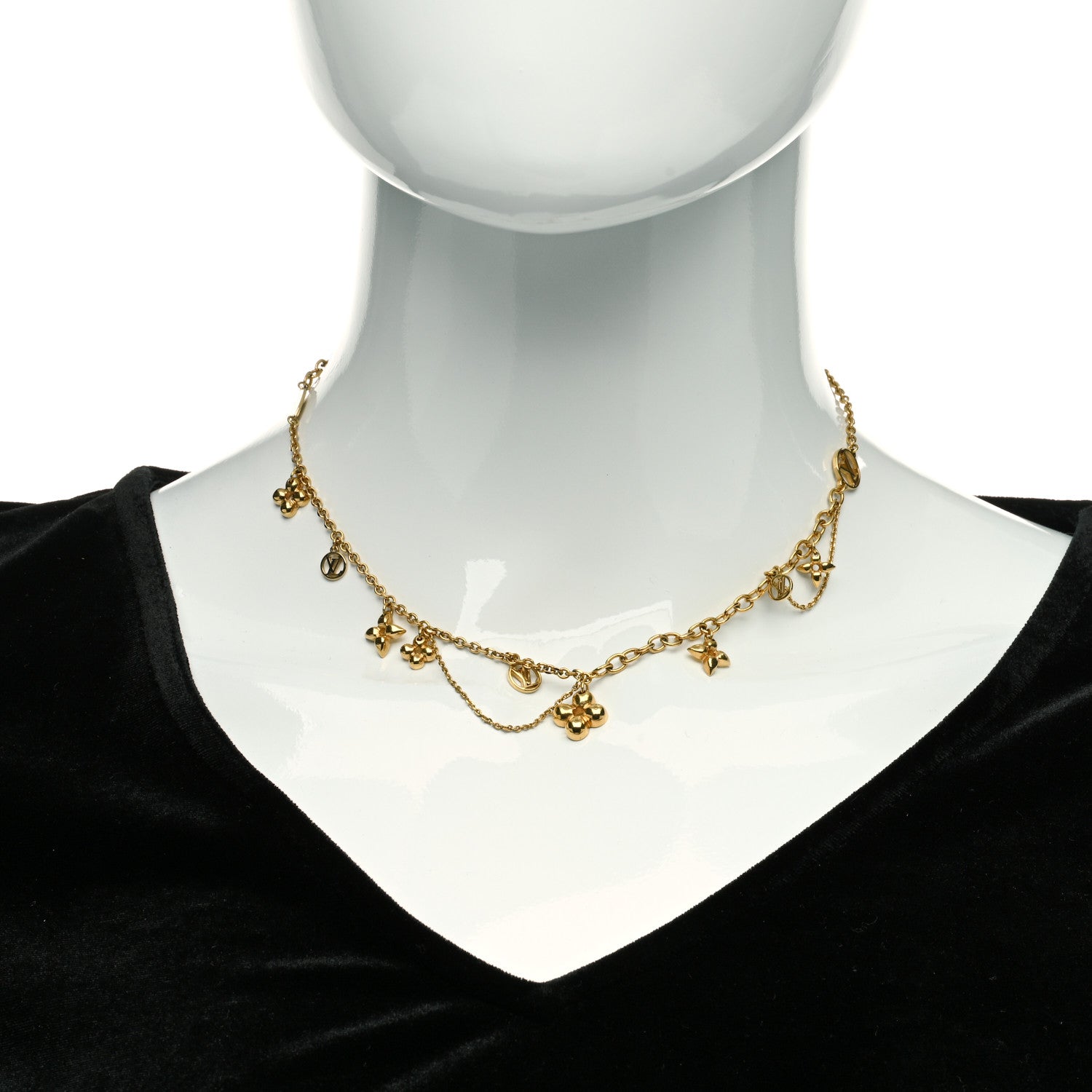 Louis Vuitton Metal Blooming Supple Necklace Gold 2 of 5