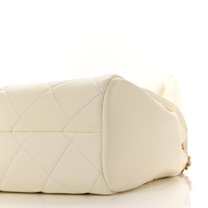 Chanel Lambskin Quilted Large Side-Packs White 12 of 14