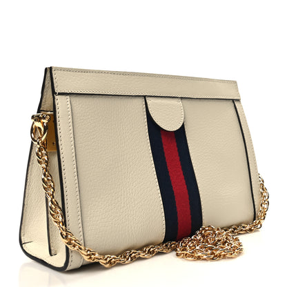 Gucci Textured Calfskin Web Small Ophidia Chain Shoulder Bag Mystic White 3 of 11