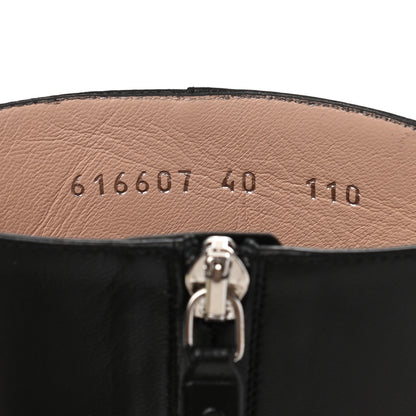 Gucci Malaga Kid Chrome Ankle Boots 40 Black 6 of 9