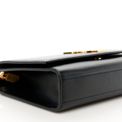 Saint Laurent Grain De Poudre Medium Classic Monogram Kate Satchel Black 9 of 10