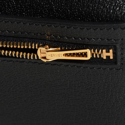 Hermes Chevre Mysore Bearn Gusset Wallet Black 9 of 11