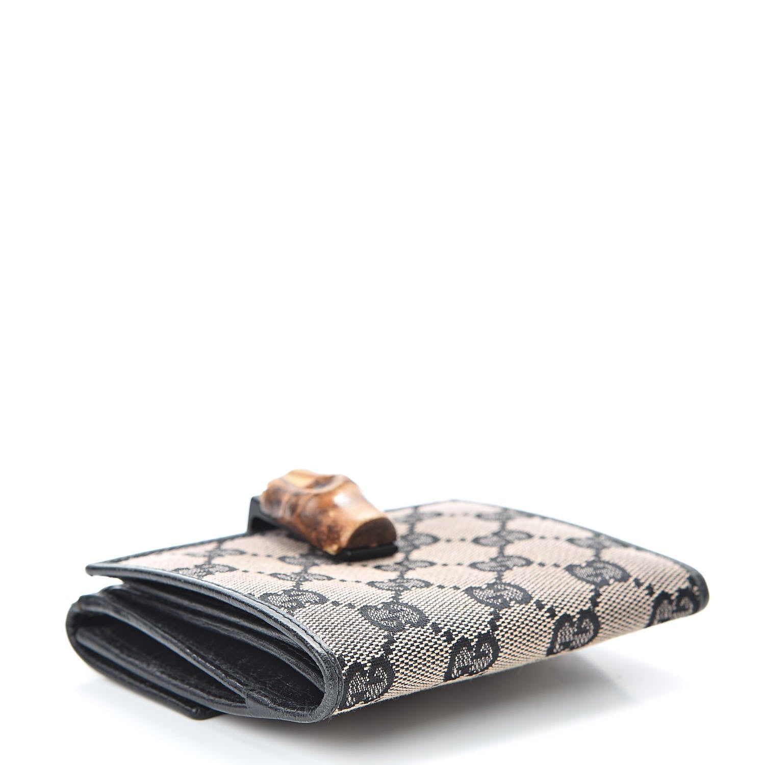 Gucci Monogram Bamboo French Wallet Navy 4 of 9