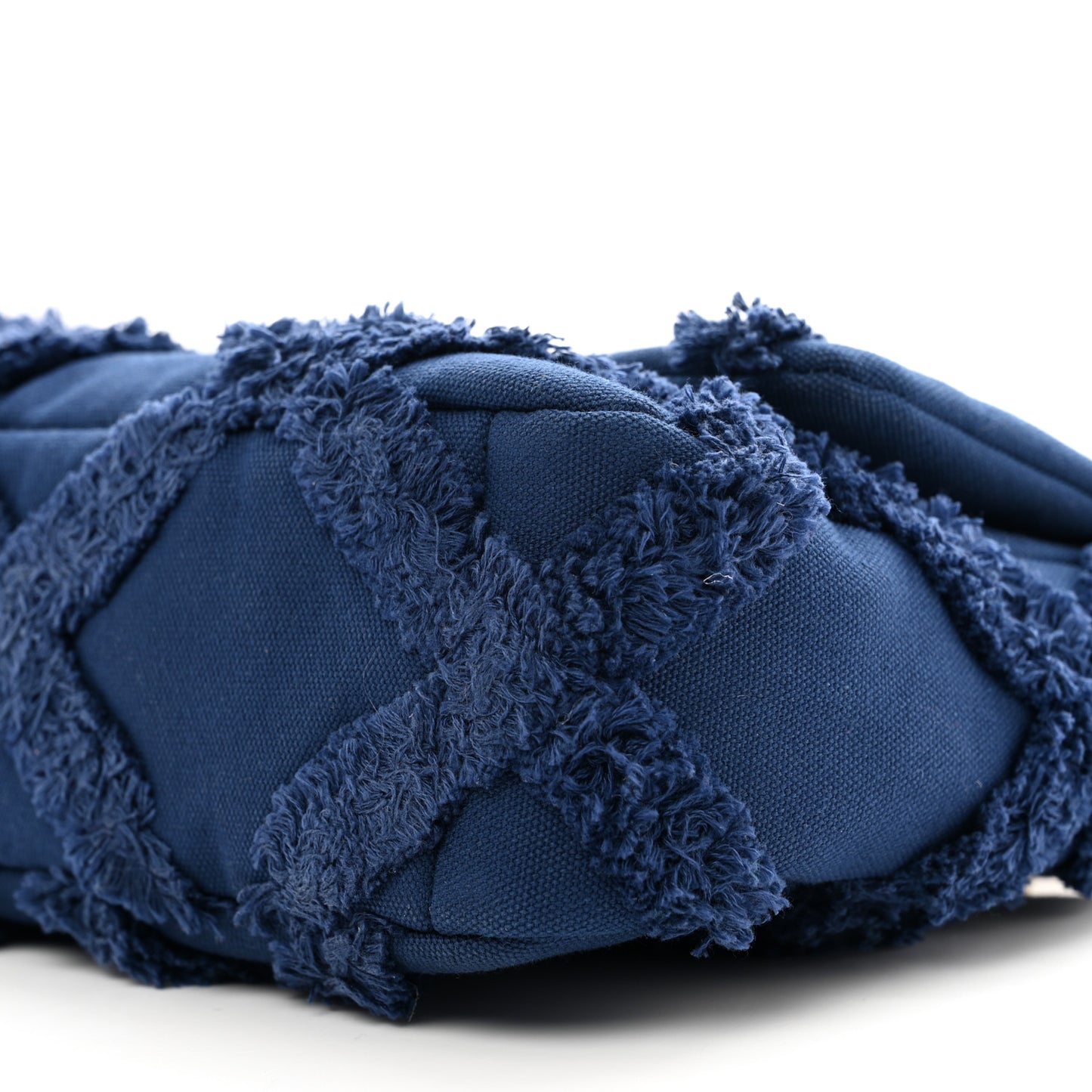 Cotton Canvas Quilted Medium Chanel 19 Flap Navy Blue