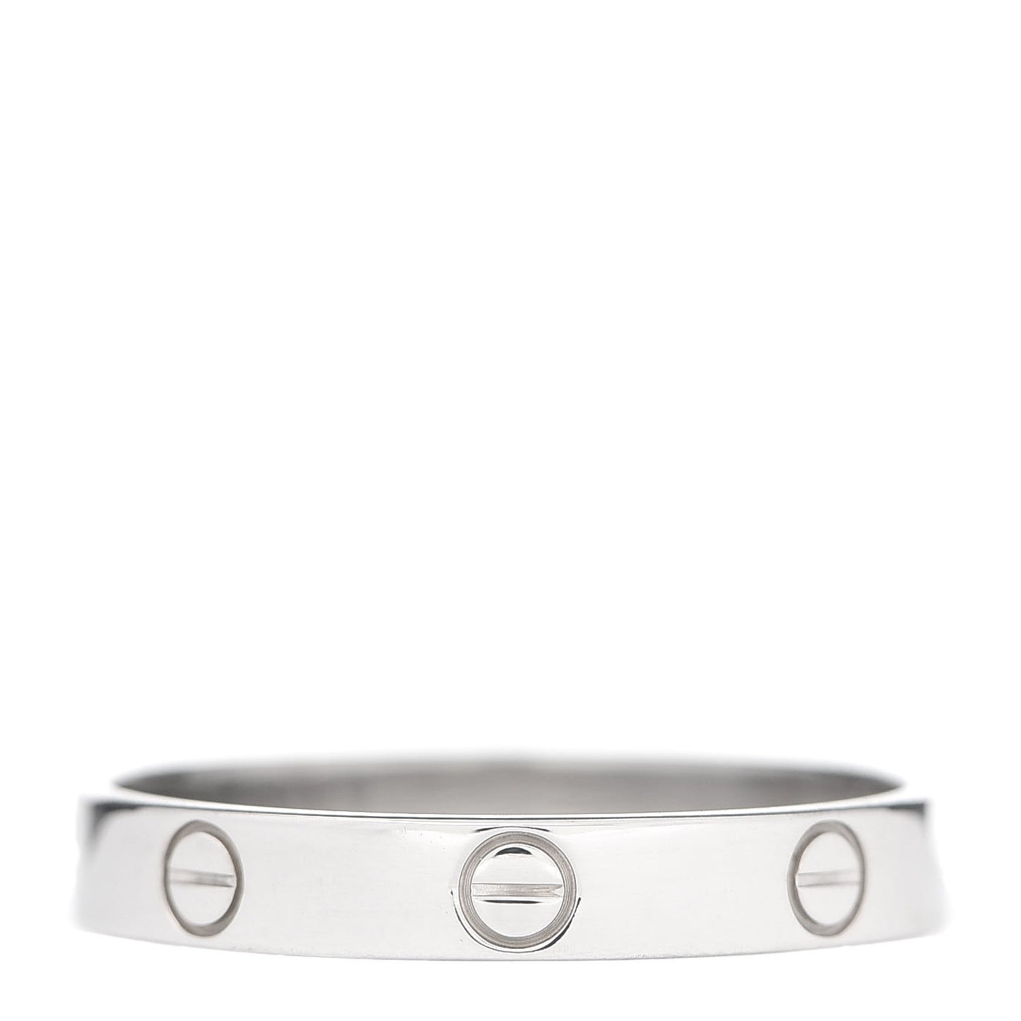 18K White Gold 3.5mm LOVE Wedding Band Ring 63 10.25