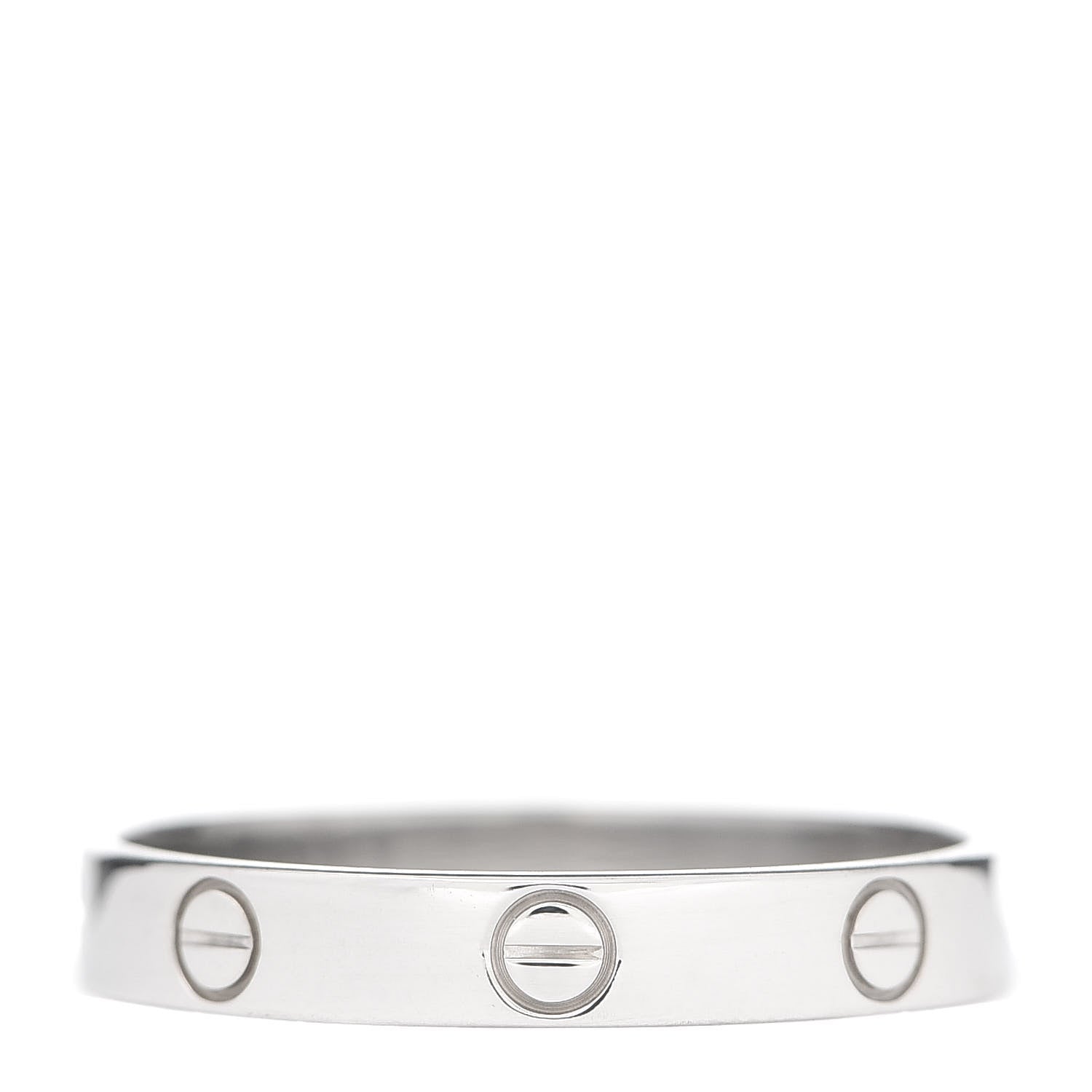Cartier 18K White Gold 3.5mm LOVE Wedding Band Ring 63 10.25 3 of 4