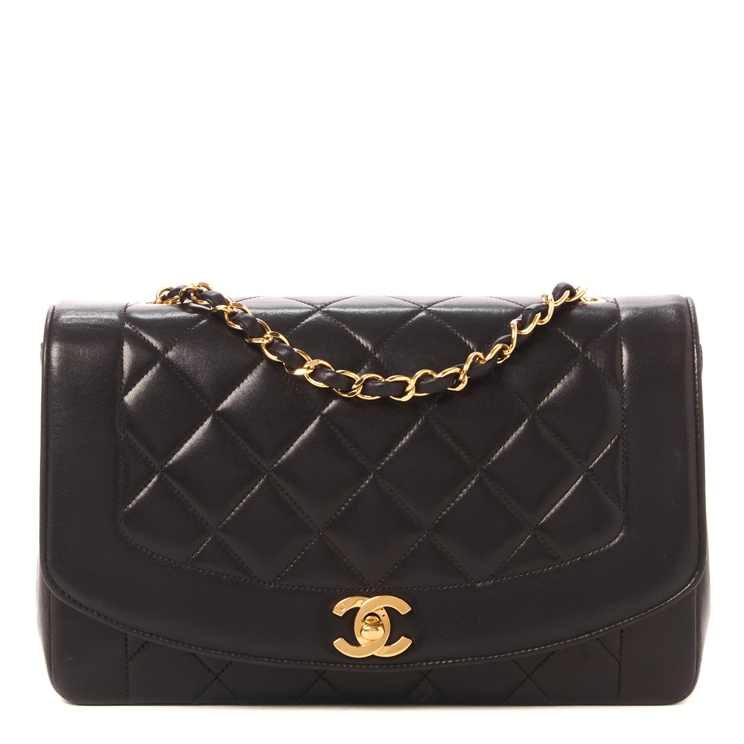 Chanel Lambskin Quilted Medium Single Flap Dark Brown 1 of 9