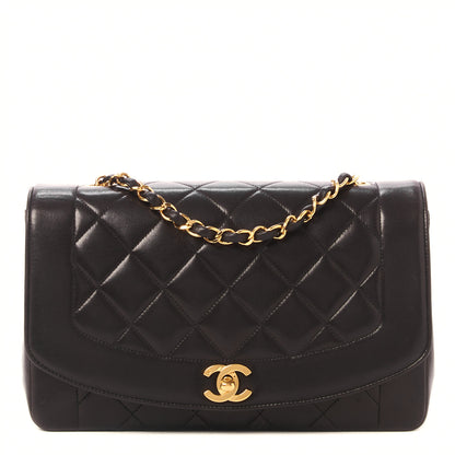 Chanel Lambskin Quilted Medium Single Flap Dark Brown 1 of 9