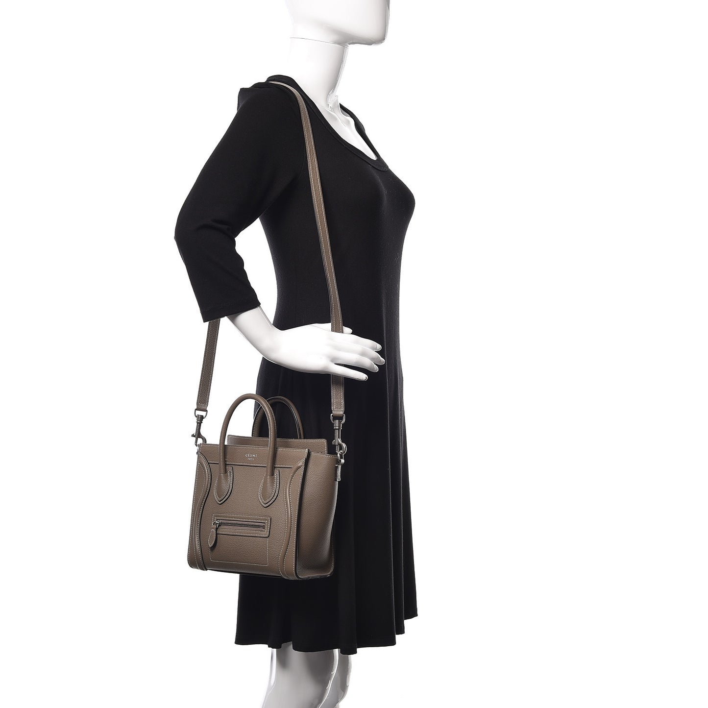 Drummed Calfskin Nano Luggage Souris