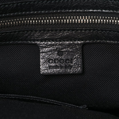 Gucci Fluffy Calfskin Morpheus Weekender Duffle Black 6 of 10