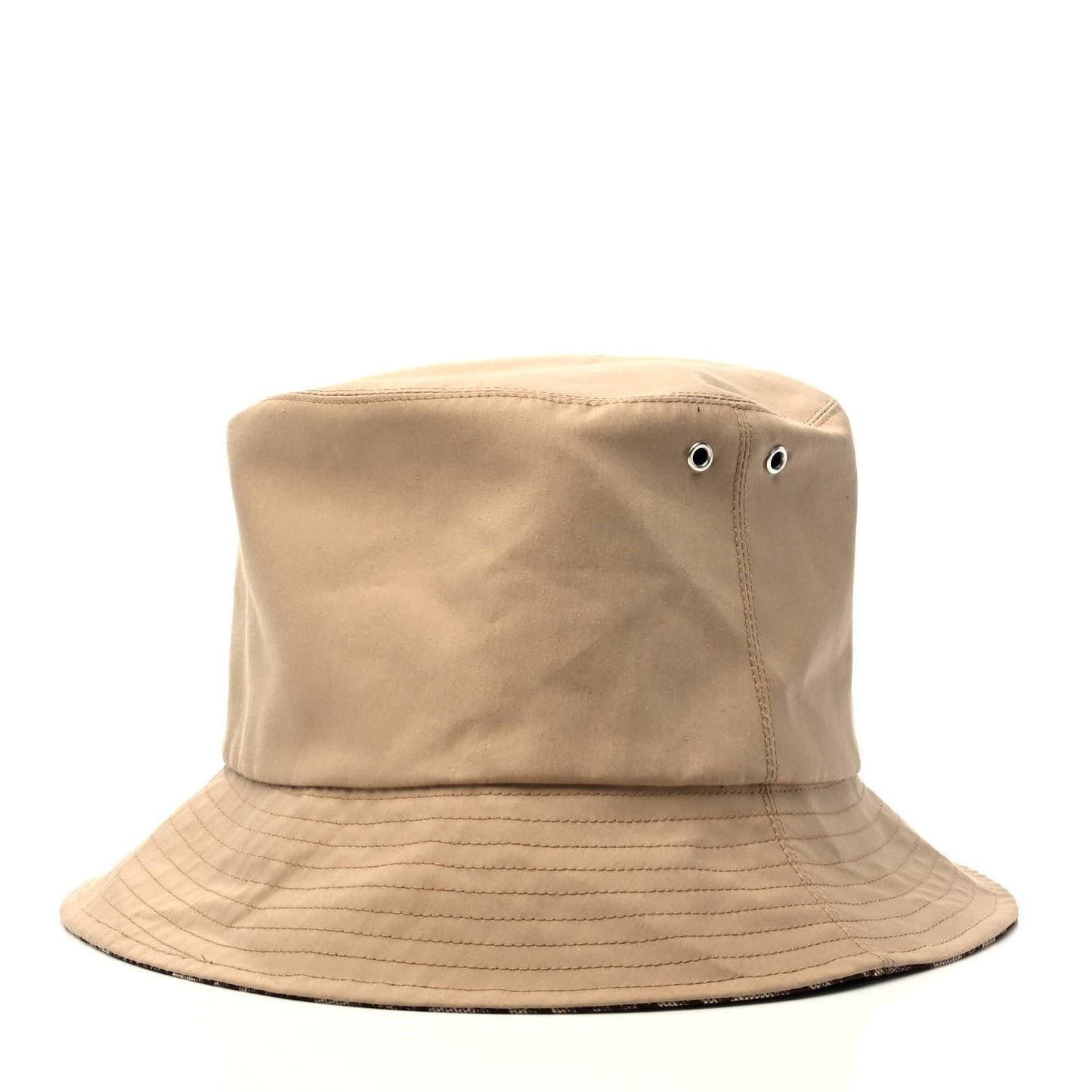 Polyester Cotton Oblique Teddy-D Brim Bucket Hat 57 Beige