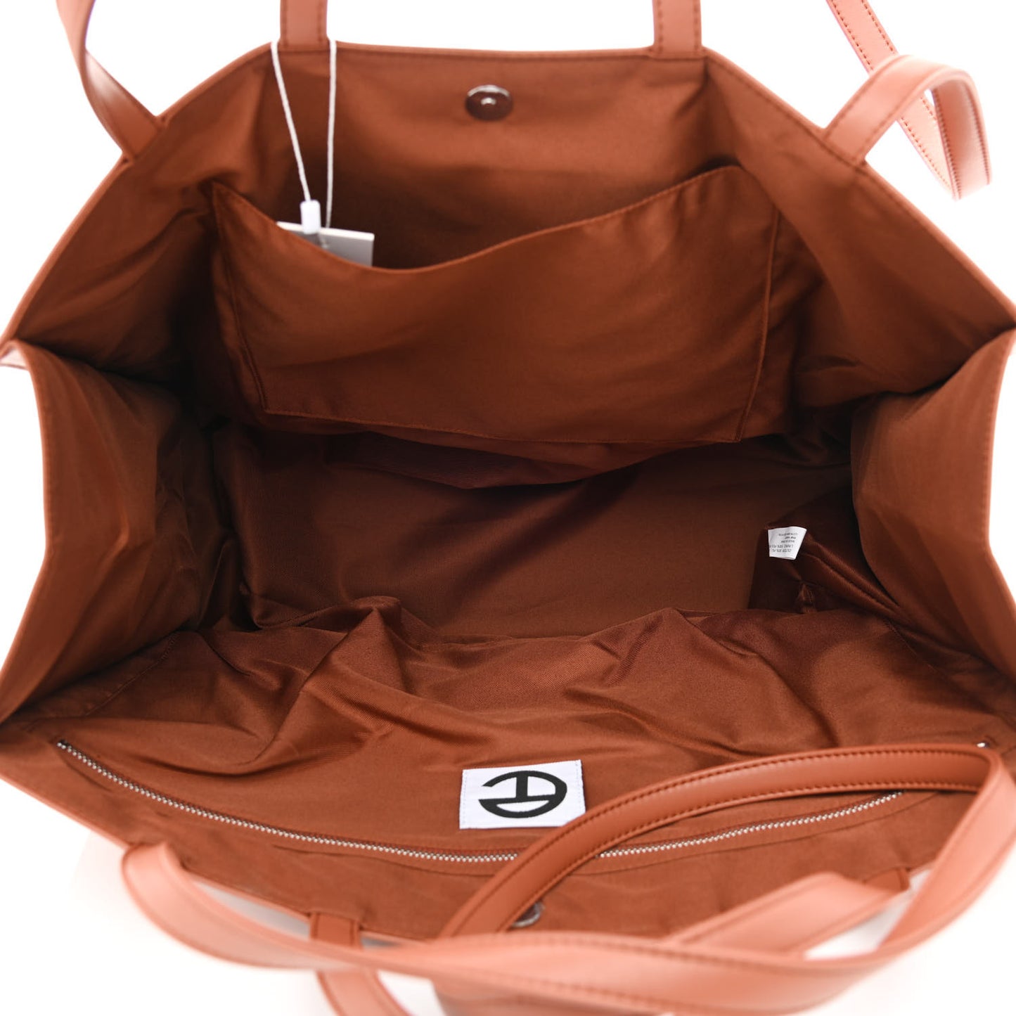 Vegan Leather Large Shopping Bag Tan