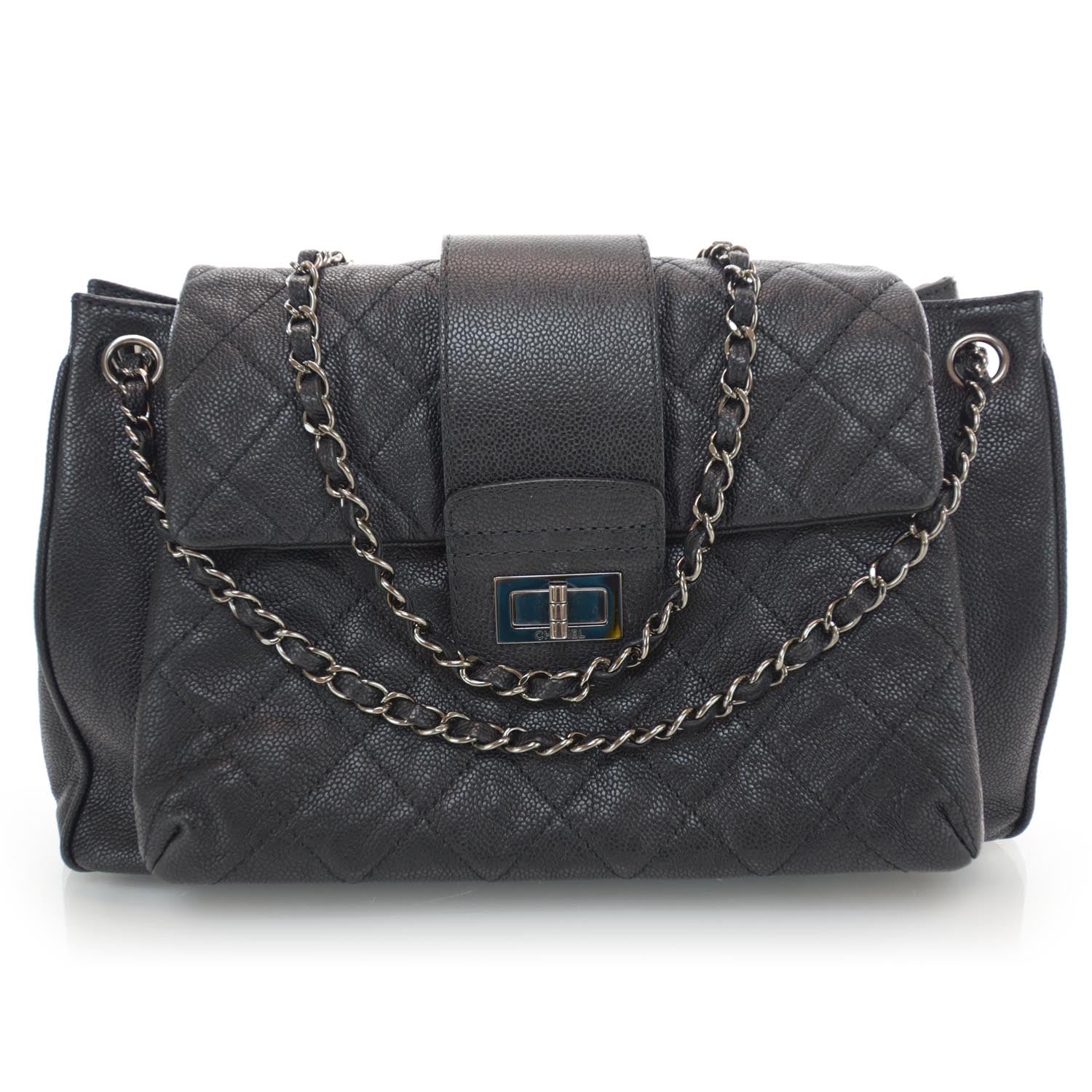 Chanel Caviar Mademoiselle Accordion Flap Black 1 of 8