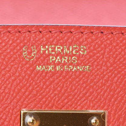 Hermes Epsom Horseshoe Birkin 30 Rose Jaipur Bleu Electrique 17 of 33