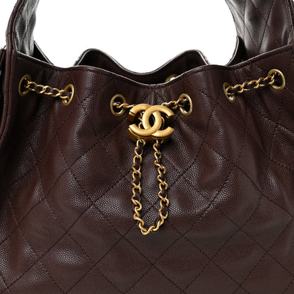 Chanel Caviar Quilted Small Chanel 25 Handbag Dark Brown 8 of 10
