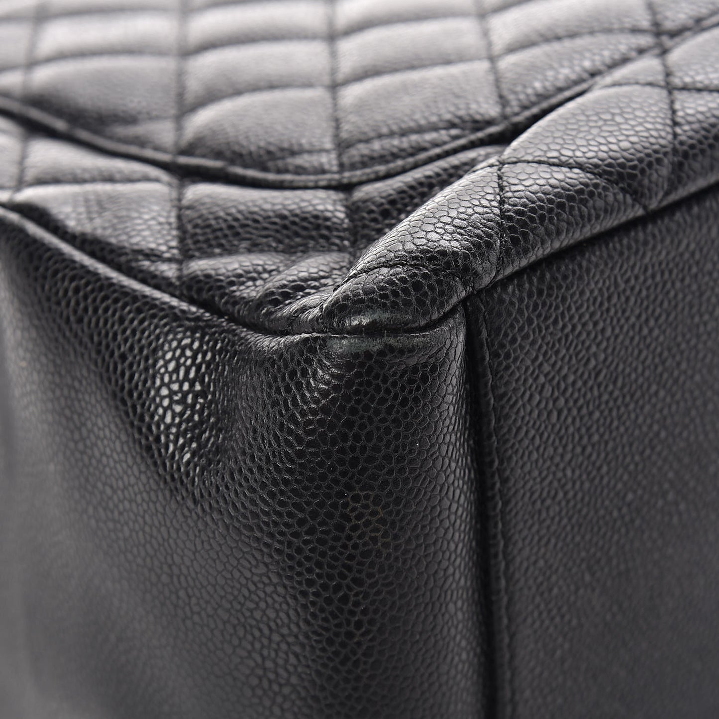 Caviar Quilted Grand Shopping Tote GST Black