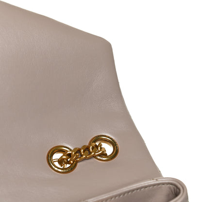 Saint Laurent Calfskin Y Quilted Monogram Medium Loulou Chain Satchel Dark Beige 13 of 13