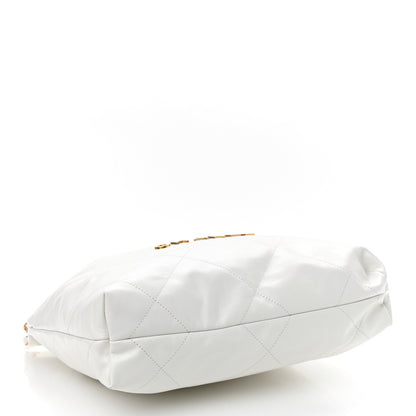 Chanel Shiny Calfskin Quilted Small Chanel 22 White 5 of 12