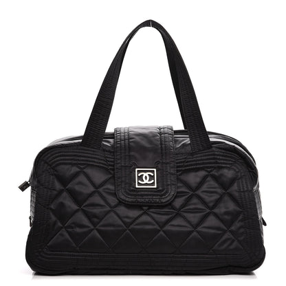 Chanel Nylon Quilted Ski Sport Shoulder Bag Black 1 of 10