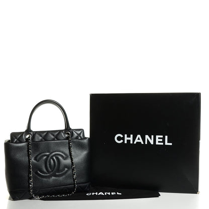 Chanel Caviar Medium Soft CC Top Handle Tote Black 5 of 8