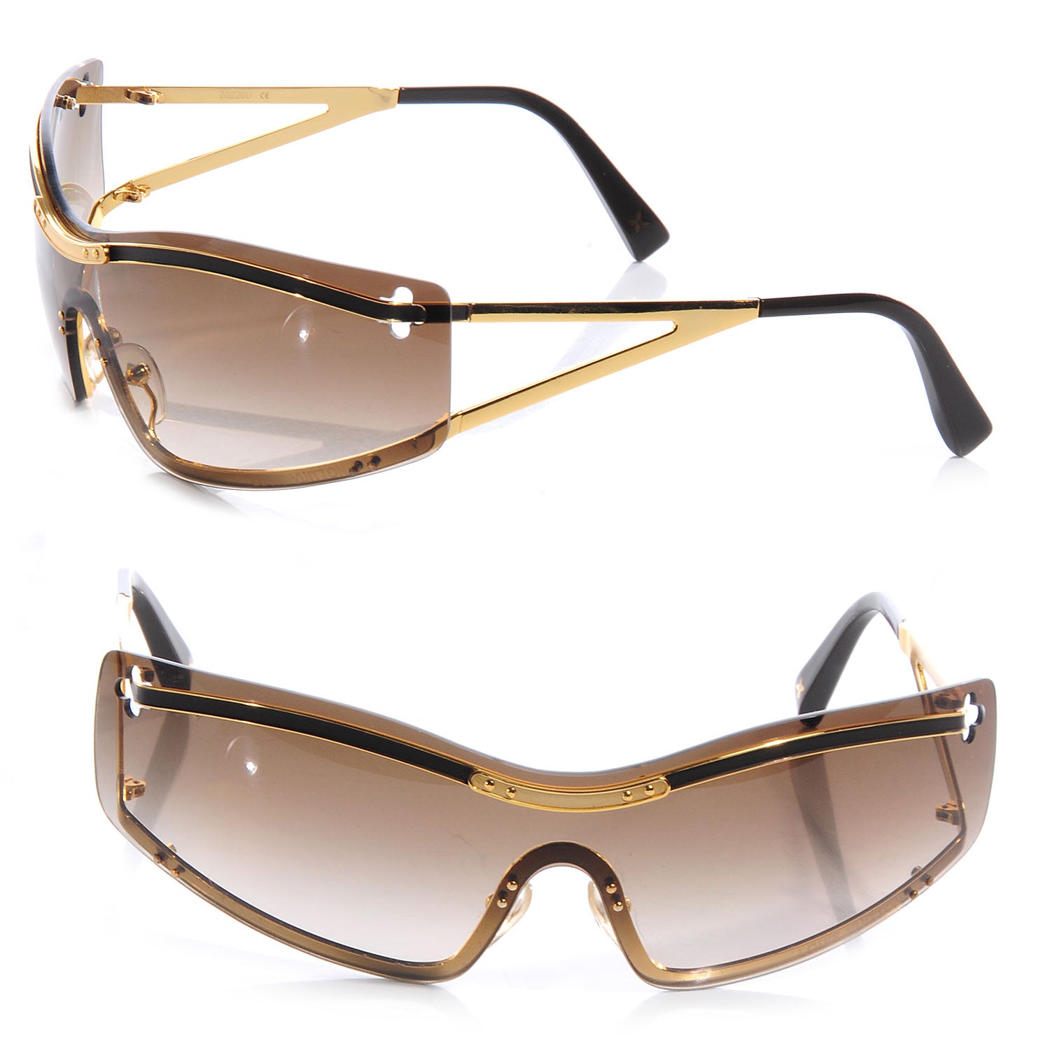Louis Vuitton Harmony Mask Sunglasses Gold 1 of 5