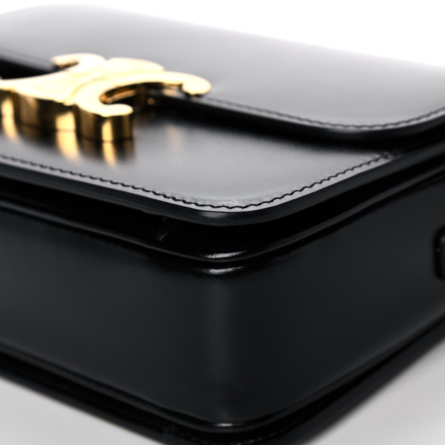 Shiny Calfskin Small Triomphe Black