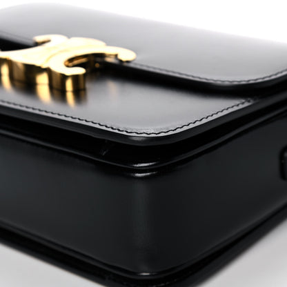 Celine Shiny Calfskin Small Triomphe Black 10 of 15