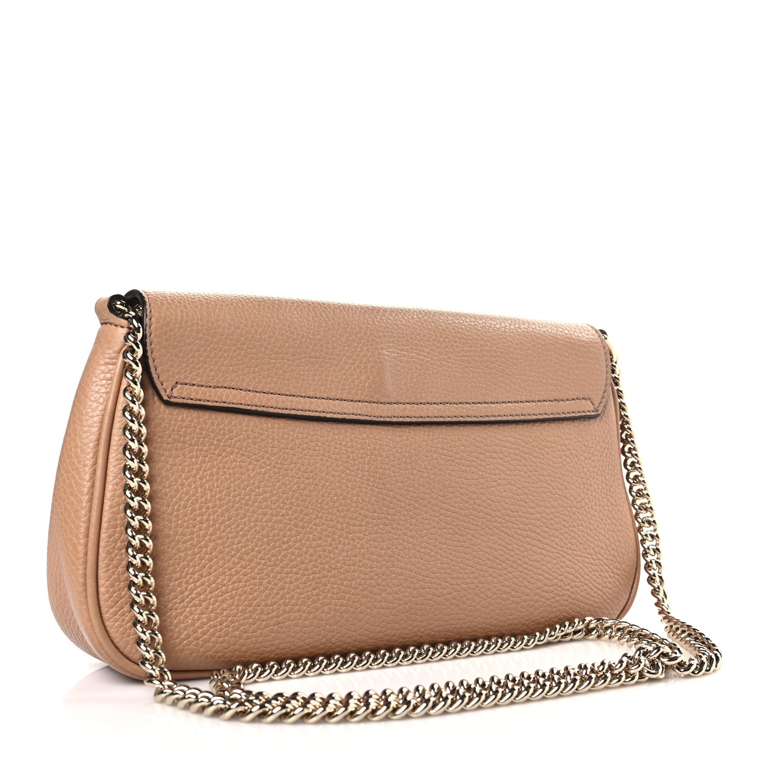 Gucci Pebbled Calfskin Medium Soho Flap Crossbody Camelia 3 of 9