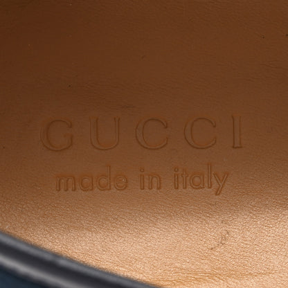 Gucci Velvet GG Monogram Horsebit Mens Jordaan Loafers 9 Blue Beige 8 of 10