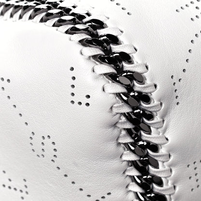 Stella McCartney Eco Alter Nappa Perforated Logo Falabella Reversible Tote Optical White 9 of 10