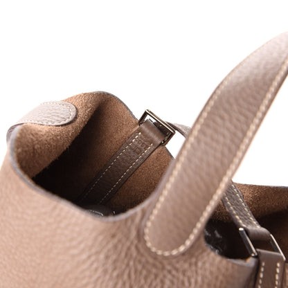 Hermes Taurillon Clemence Picotin Lock 18 PM Etoupe 7 of 13
