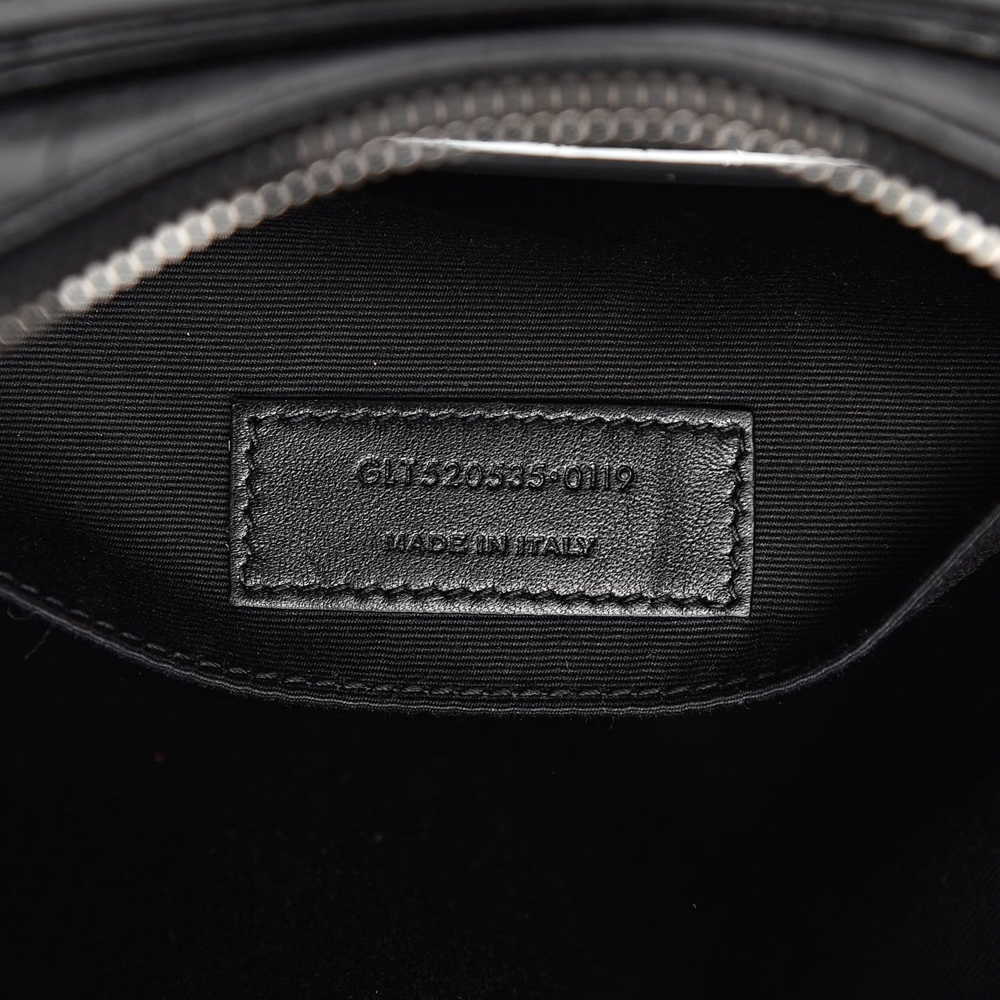 Calfskin Crocodile Embossed Monogram Lou Camera Bag Black