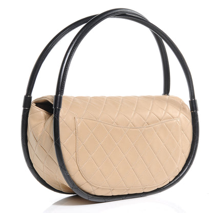 Chanel Quilted Lambskin Medium Hula Hoop Flap Beige 3 of 7