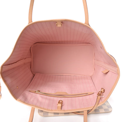 Louis Vuitton Damier Azur Neo Neverfull MM Rose Ballerine 6 of 13