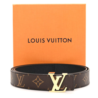 Louis Vuitton Monogram Calfskin 40mm LV Initiales Reversible Belt 110 44 Black 5 of 5