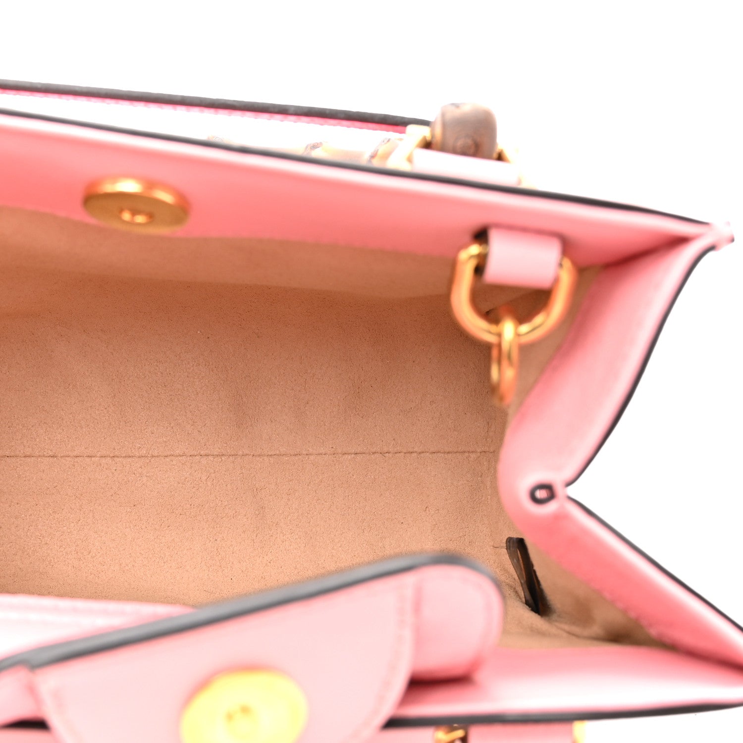 Gucci Wonka Grain Calfskin Mini Diana Tote Bag Wild Rose Fuxia Fluo 5 of 10
