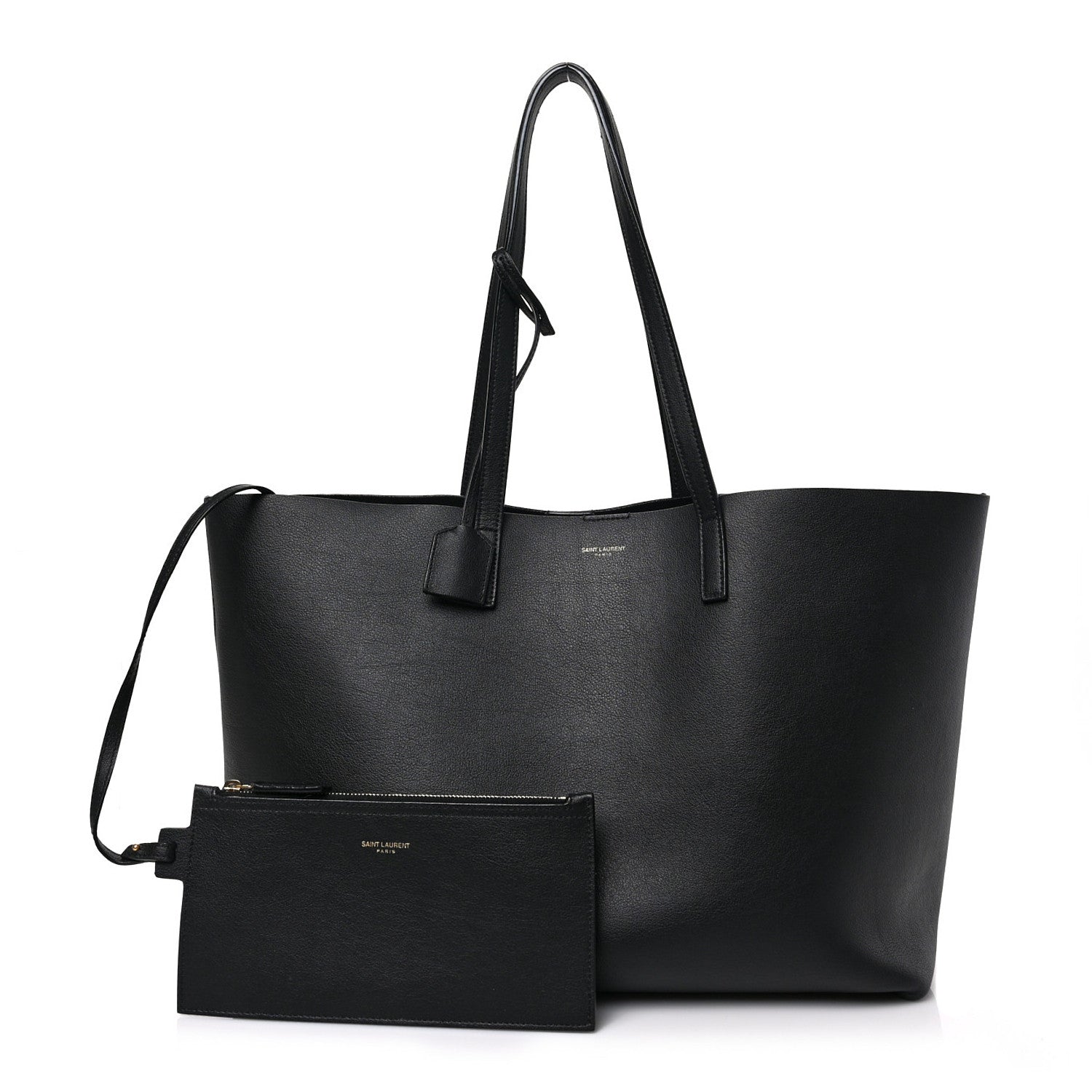 Saint Laurent Calfskin Large Shopping Tote Black 1 of 8