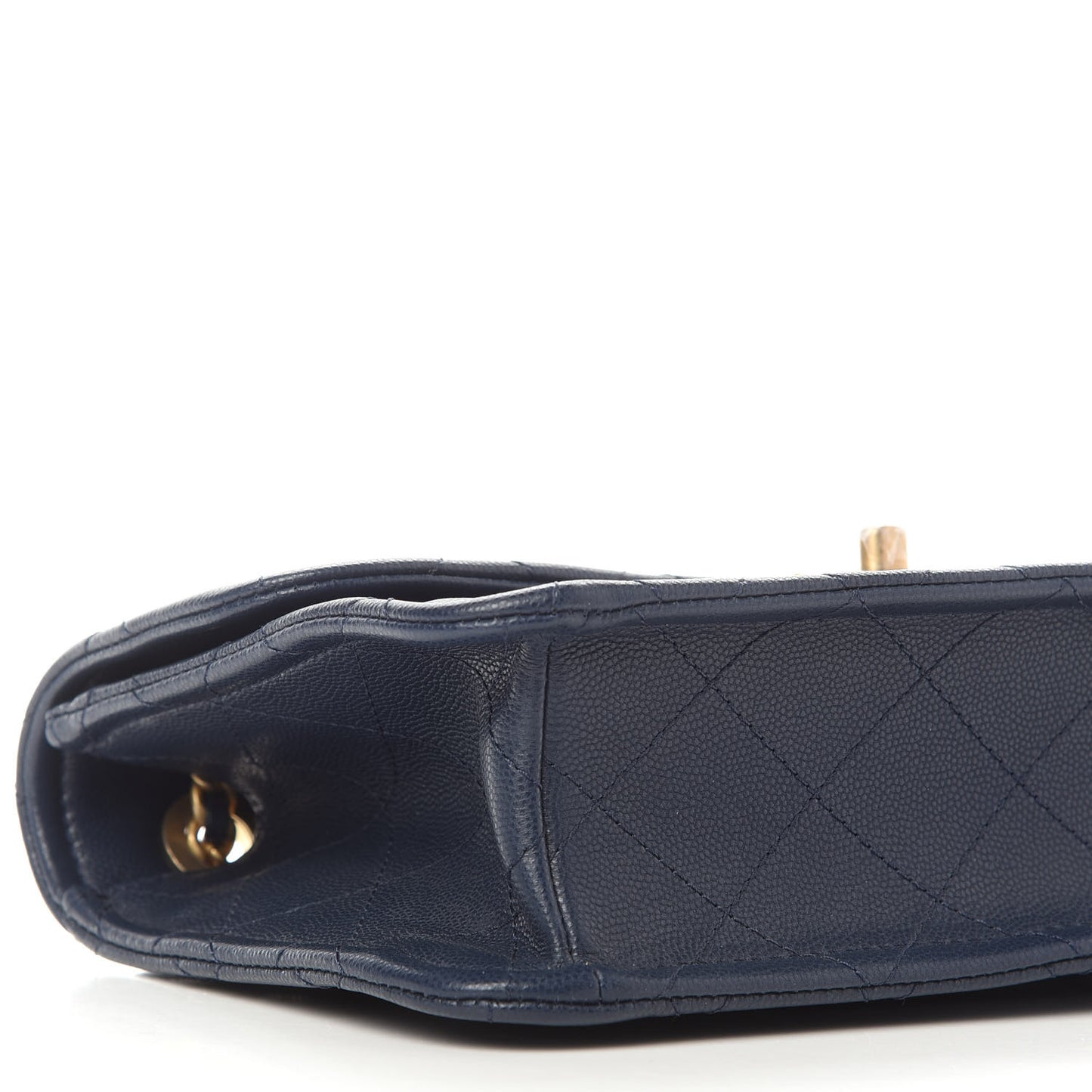 Caviar Quilted Medium Sweet Classic Flap Navy Blue