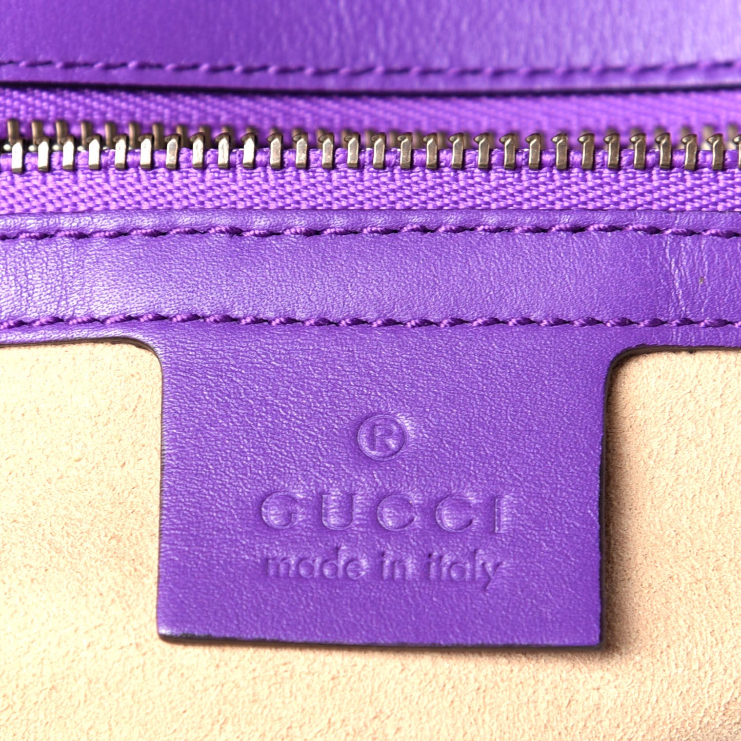 Calfskin Matelasse Medium GG Marmont Shoulder Bag Shine Purple