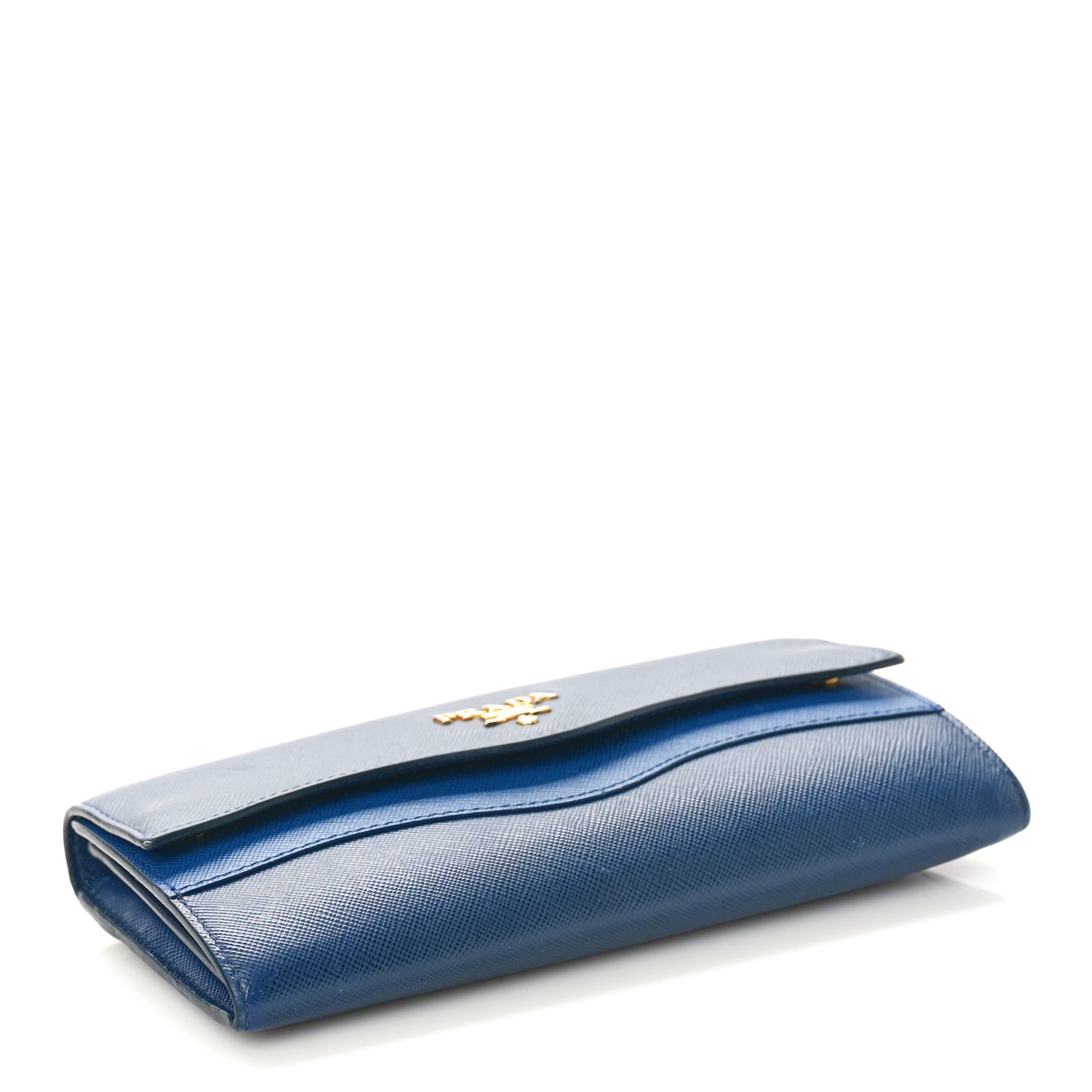Saffiano Wave Continental Flap Wallet Bluette Azzurro