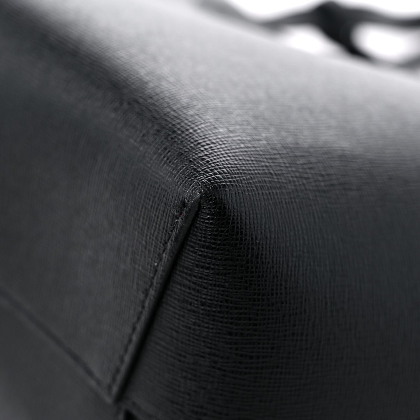 Saffiano Large Shopping Tote Black Flamma