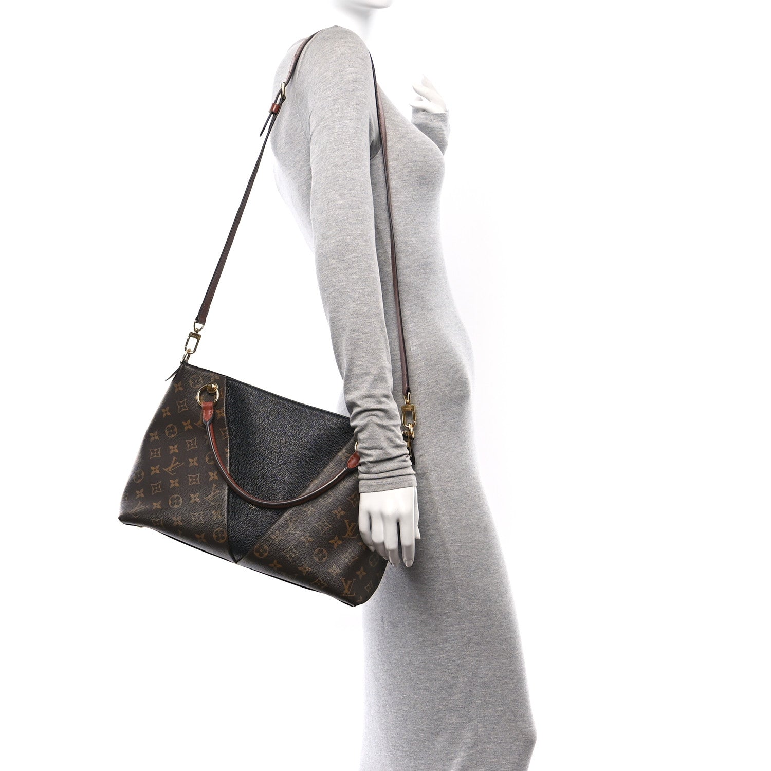 Louis Vuitton Monogram V Tote MM Black 2 of 12