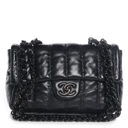 Chanel Lambskin Vertical Stitch Small Flap Black 1 of 8