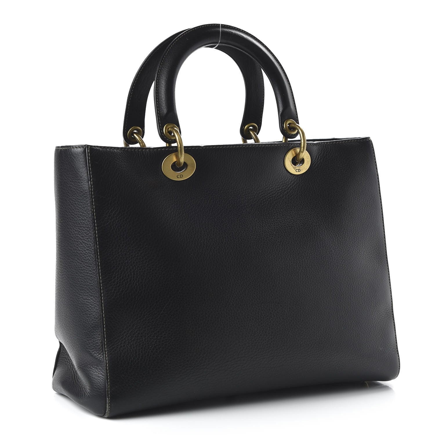 Christian Dior Grained Calfskin Large Lady Dior Black 3 of 10
