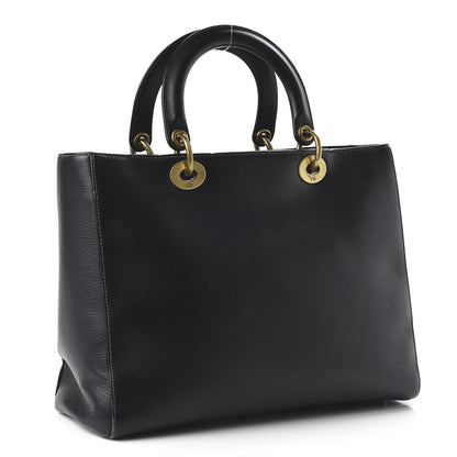 Christian Dior Grained Calfskin Large Lady Dior Black 3 of 10
