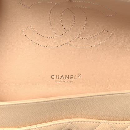 Chanel Caviar Quilted Maxi Double Flap Light Beige 6 of 11