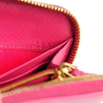 Prada Saffiano Metal Zip Around Wallet Ibisco 8 of 8