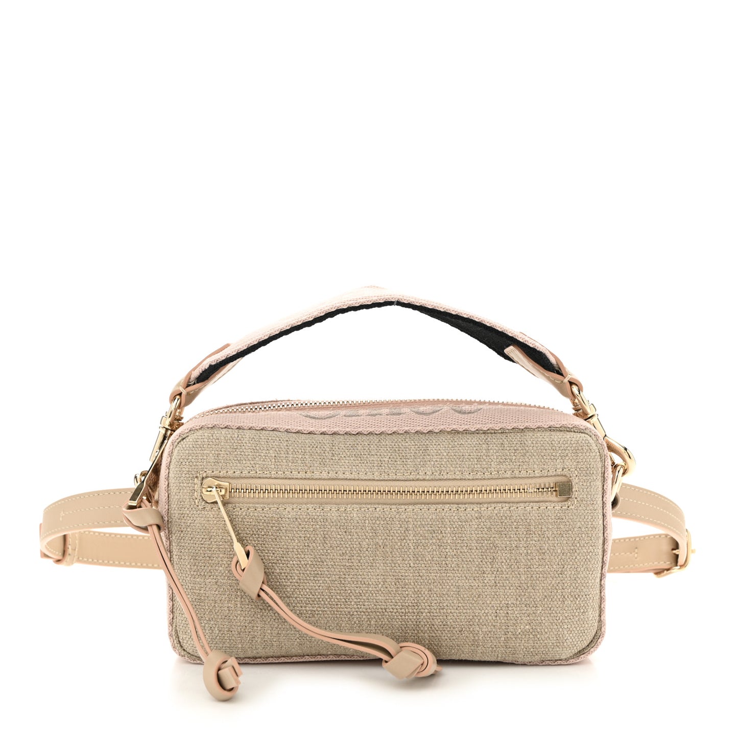 Linen Woody Belt Bag Blush Beige
